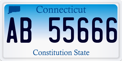CT license plate AB55666
