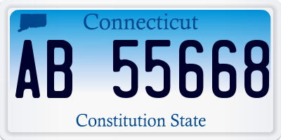 CT license plate AB55668