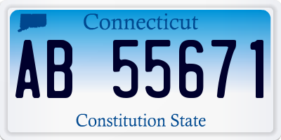 CT license plate AB55671