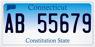 CT license plate AB55679