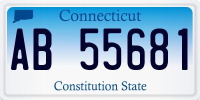 CT license plate AB55681