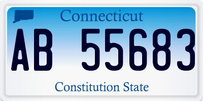 CT license plate AB55683