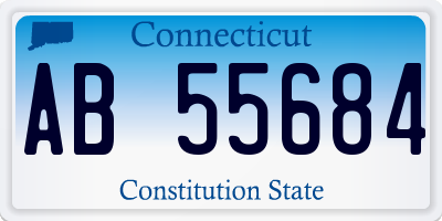 CT license plate AB55684