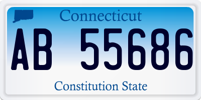 CT license plate AB55686