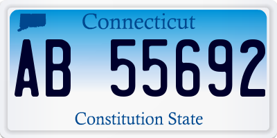 CT license plate AB55692