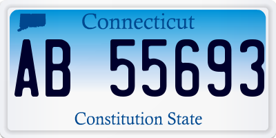 CT license plate AB55693