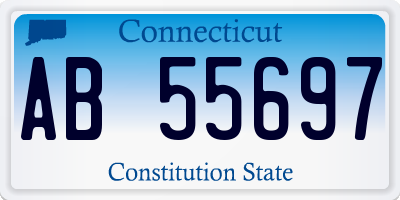 CT license plate AB55697
