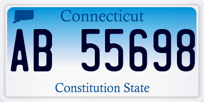CT license plate AB55698