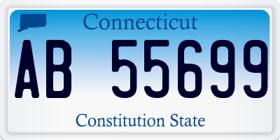 CT license plate AB55699