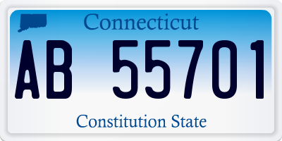 CT license plate AB55701