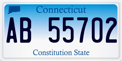 CT license plate AB55702