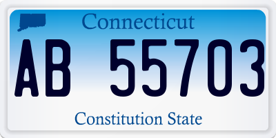 CT license plate AB55703