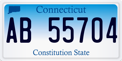 CT license plate AB55704