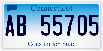 CT license plate AB55705