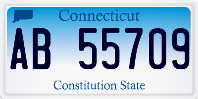 CT license plate AB55709