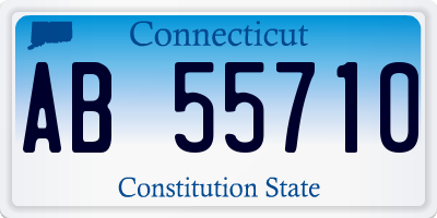 CT license plate AB55710