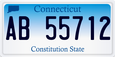 CT license plate AB55712