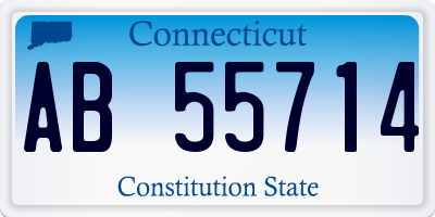 CT license plate AB55714