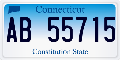 CT license plate AB55715