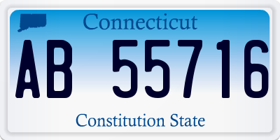 CT license plate AB55716