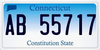 CT license plate AB55717