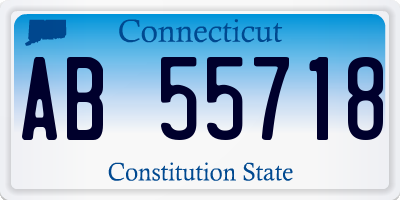 CT license plate AB55718