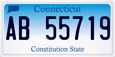 CT license plate AB55719