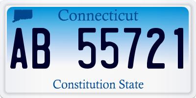 CT license plate AB55721