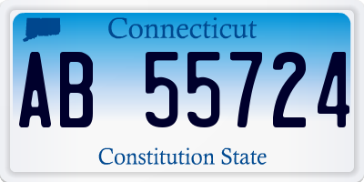 CT license plate AB55724