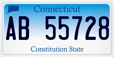 CT license plate AB55728