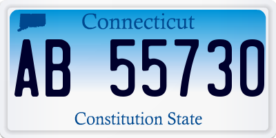 CT license plate AB55730