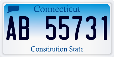 CT license plate AB55731