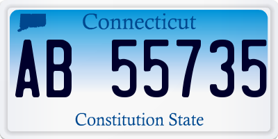 CT license plate AB55735