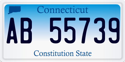 CT license plate AB55739