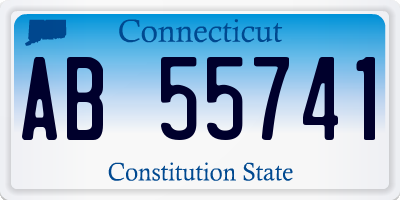 CT license plate AB55741