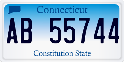 CT license plate AB55744