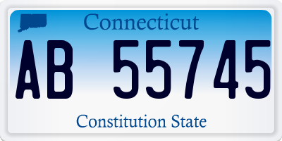 CT license plate AB55745