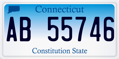 CT license plate AB55746