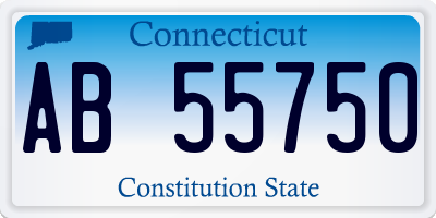 CT license plate AB55750