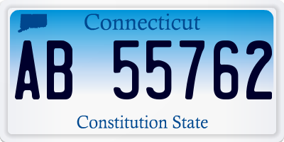 CT license plate AB55762