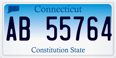 CT license plate AB55764