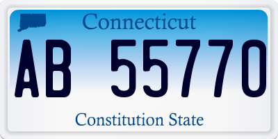 CT license plate AB55770