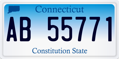 CT license plate AB55771