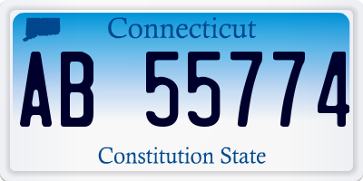 CT license plate AB55774