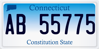 CT license plate AB55775