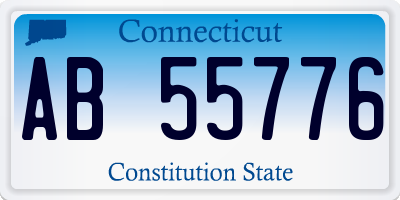 CT license plate AB55776