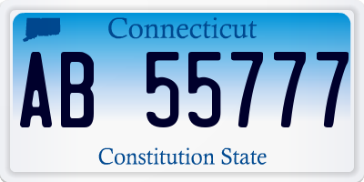 CT license plate AB55777