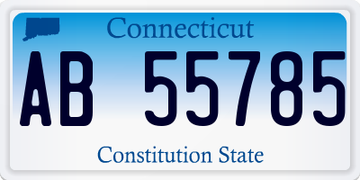 CT license plate AB55785