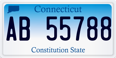 CT license plate AB55788