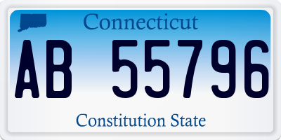 CT license plate AB55796